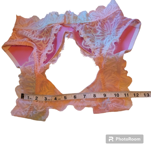 Victorias Secret Pink Date Push Up Rainbow Pastel Lacy Racerback Bralette Size M - Picture 15 of 15